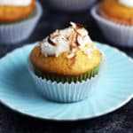 Coco Lopez Filled Cupcakes are full of gooey coconut goodness!