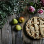 Pear Cardamom Pie with Red Walnut Crust